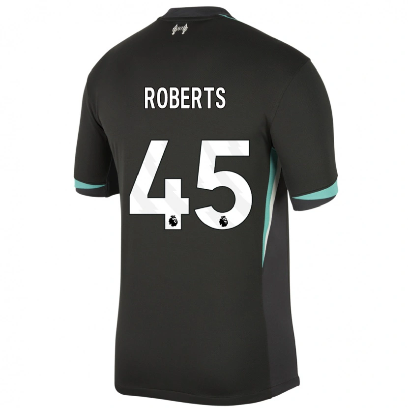 Danxen Dames Iwan Roberts #45 Zwart Antraciet Wit Uitshirt Uittenue 2024/25 T-Shirt