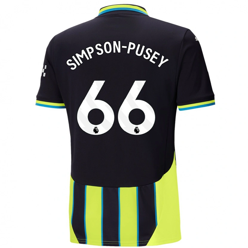 Danxen Dames Jahmai Simpson-Pusey #66 Blauw Geel Uitshirt Uittenue 2024/25 T-Shirt