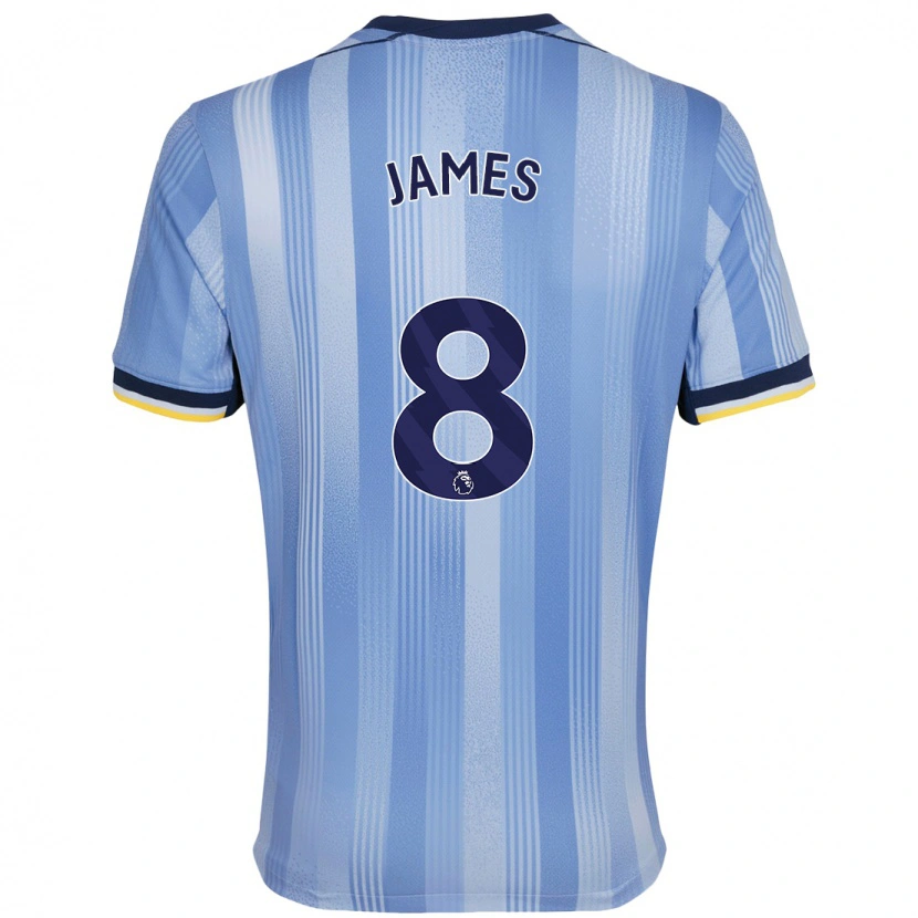 Danxen Dames Angharad James #8 Lichtblauw Uitshirt Uittenue 2024/25 T-Shirt