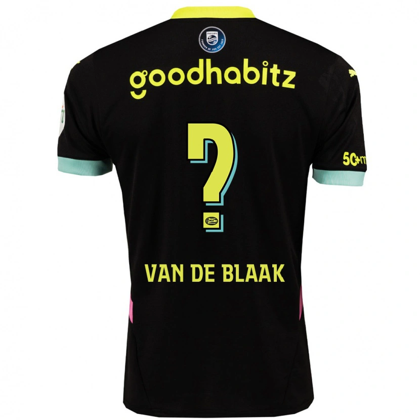 Danxen Dames Emmanuel Van De Blaak #0 Zwart Geel Uitshirt Uittenue 2024/25 T-Shirt