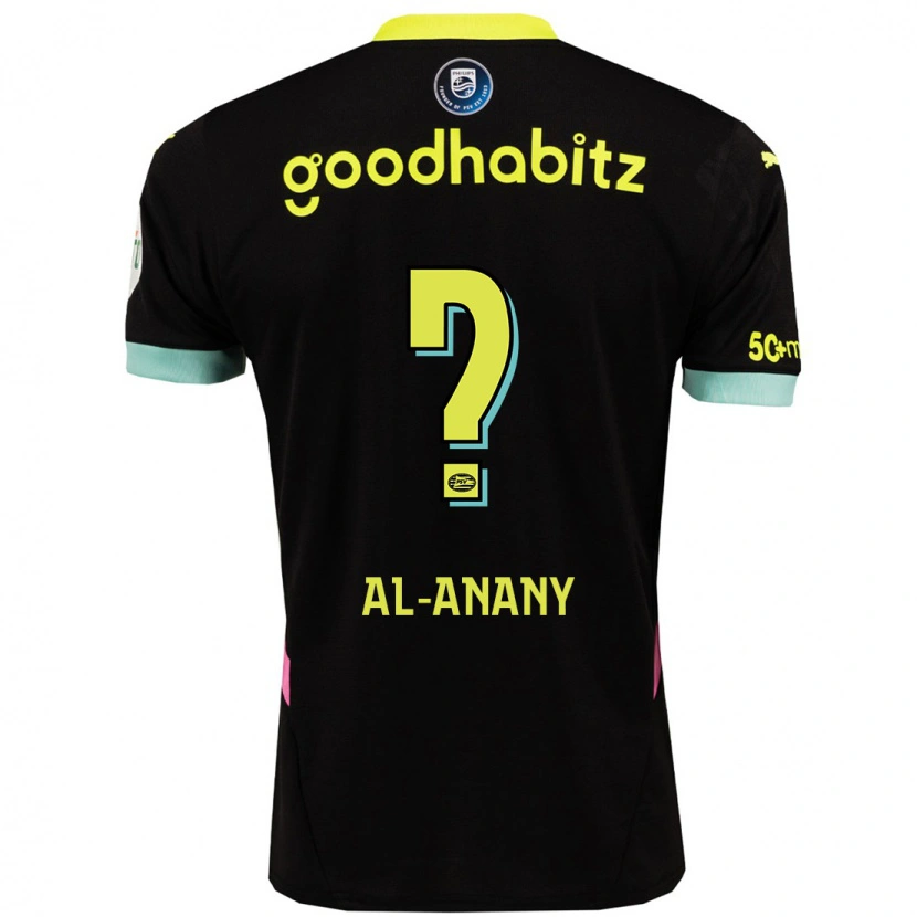 Danxen Dames Yousif Al-Anany #0 Zwart Geel Uitshirt Uittenue 2024/25 T-Shirt