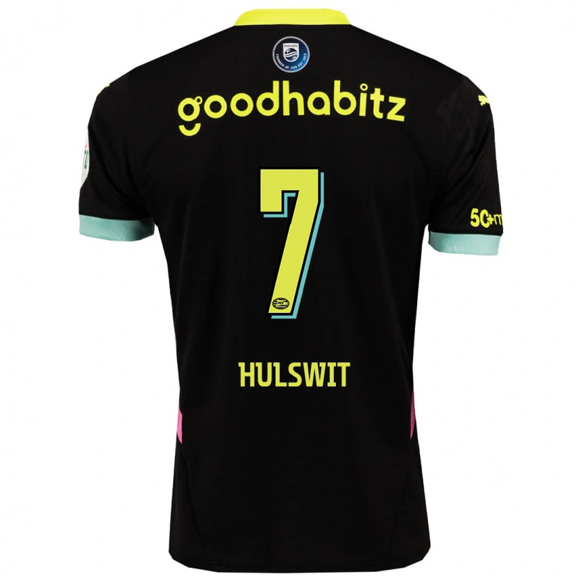 Danxen Dames Zera Hulswit #7 Zwart Geel Uitshirt Uittenue 2024/25 T-Shirt