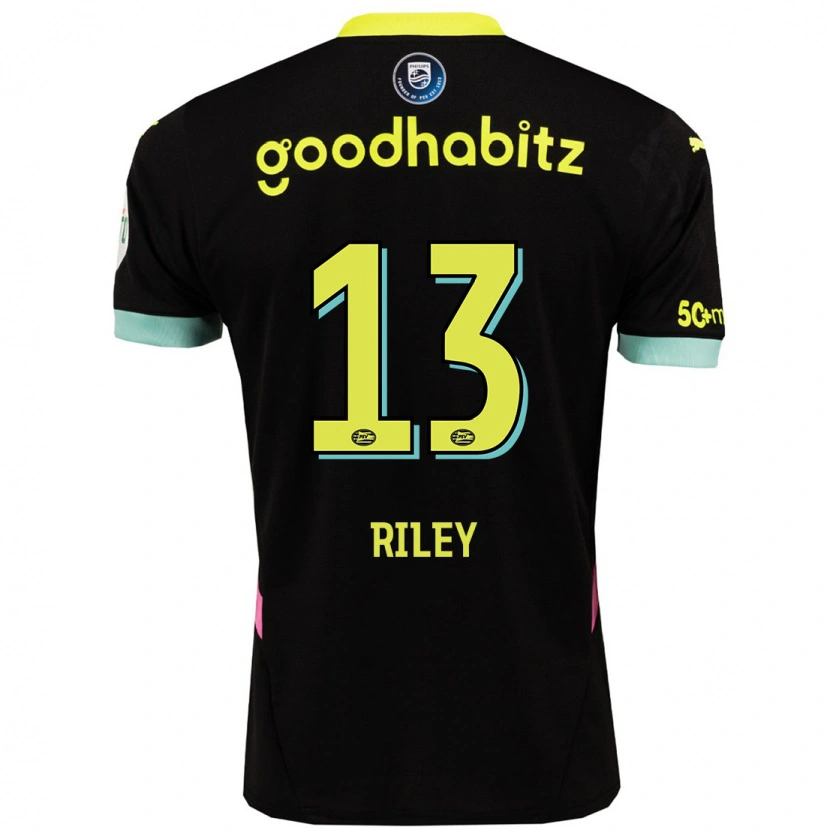 Danxen Dames Indiah-Paige Riley #13 Zwart Geel Uitshirt Uittenue 2024/25 T-Shirt
