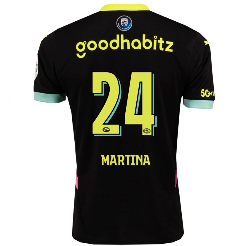 Danxen Dames Shijona Martina #24 Zwart Geel Uitshirt Uittenue 2024/25 T-Shirt