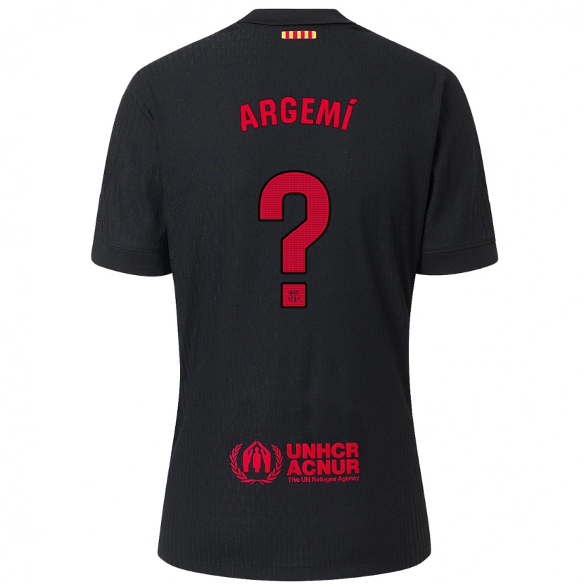 Danxen Dames Adam Argemí #0 Zwart Rood Uitshirt Uittenue 2024/25 T-Shirt