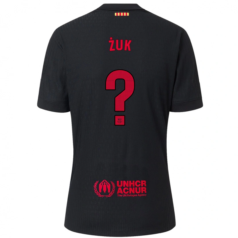 Danxen Dames Michał Żuk #0 Zwart Rood Uitshirt Uittenue 2024/25 T-Shirt