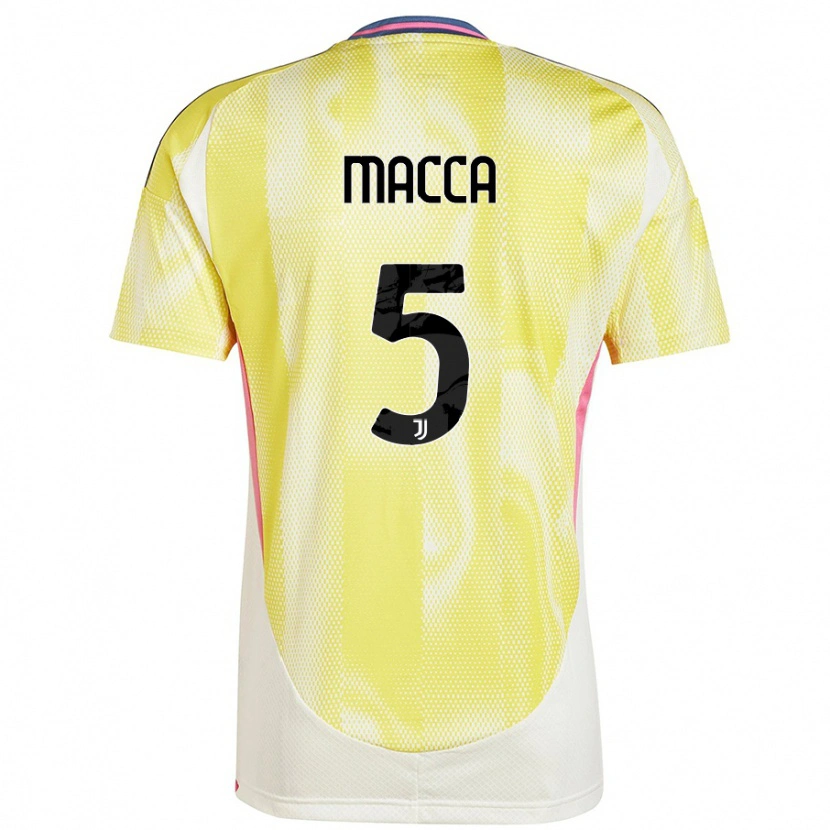 Danxen Dames Federico Macca #5 Zonnig Geel Uitshirt Uittenue 2024/25 T-Shirt