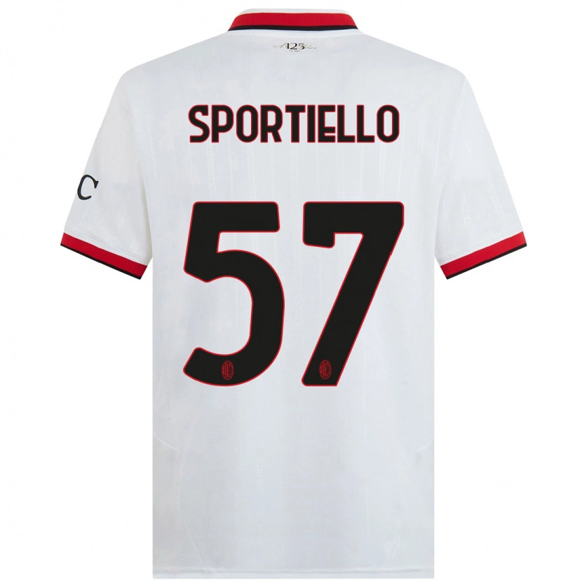 Danxen Dames Marco Sportiello #57 Wit Zwart Rood Uitshirt Uittenue 2024/25 T-Shirt