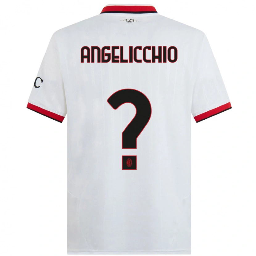 Danxen Dames Mattia Angelicchio #0 Wit Zwart Rood Uitshirt Uittenue 2024/25 T-Shirt