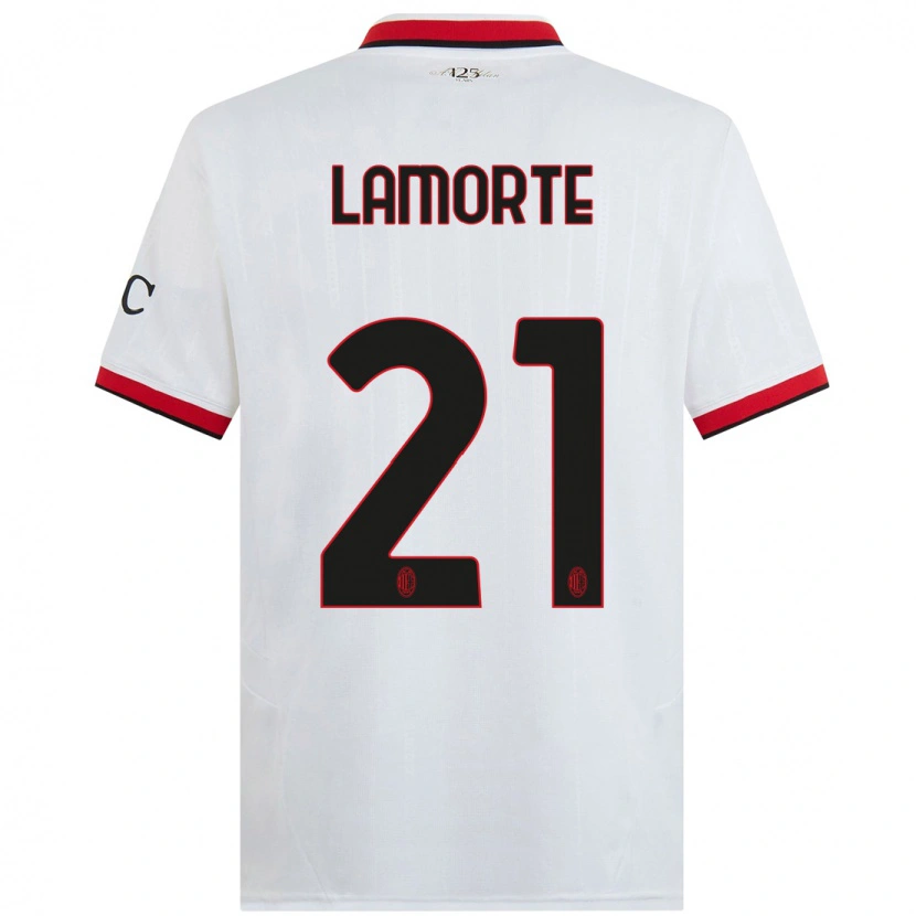 Danxen Dames Alessandro Lamorte #21 Wit Zwart Rood Uitshirt Uittenue 2024/25 T-Shirt
