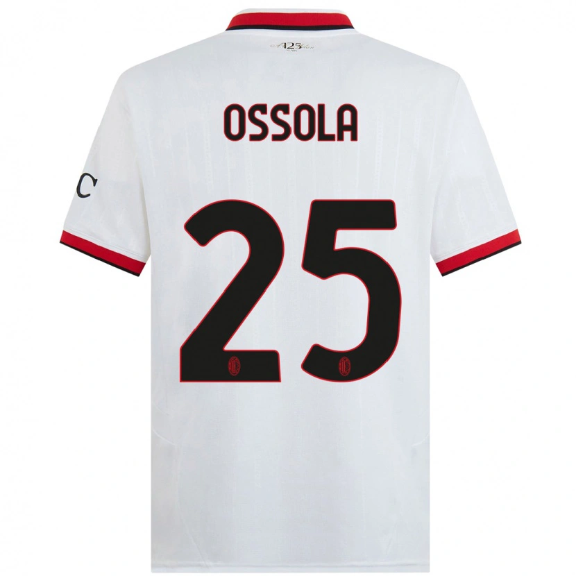 Danxen Dames Lorenzo Ossola #25 Wit Zwart Rood Uitshirt Uittenue 2024/25 T-Shirt