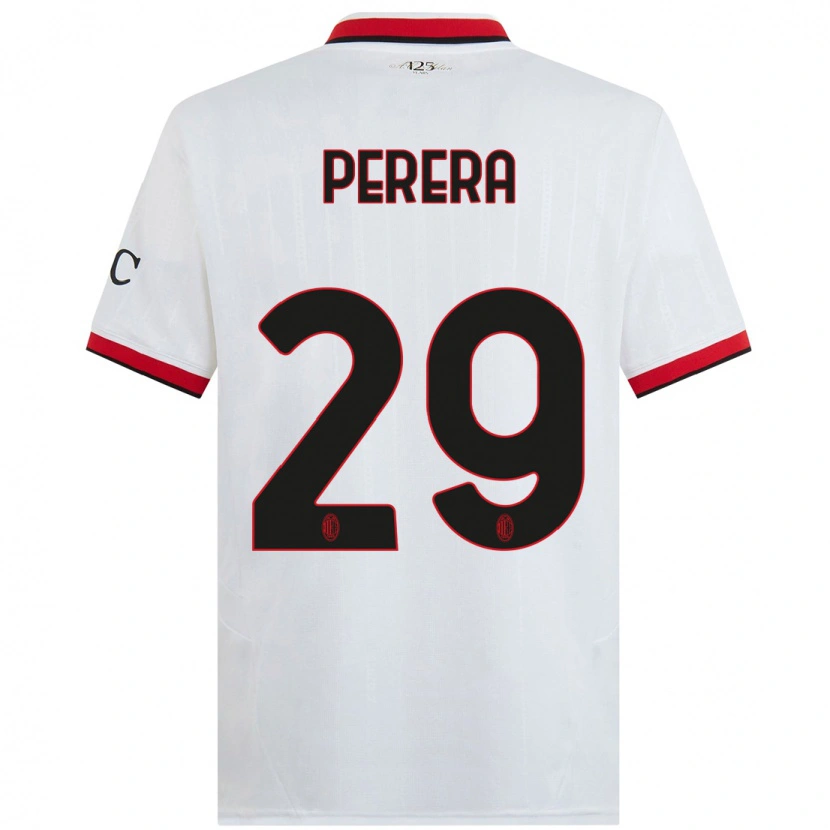 Danxen Dames Nirash Perera #29 Wit Zwart Rood Uitshirt Uittenue 2024/25 T-Shirt