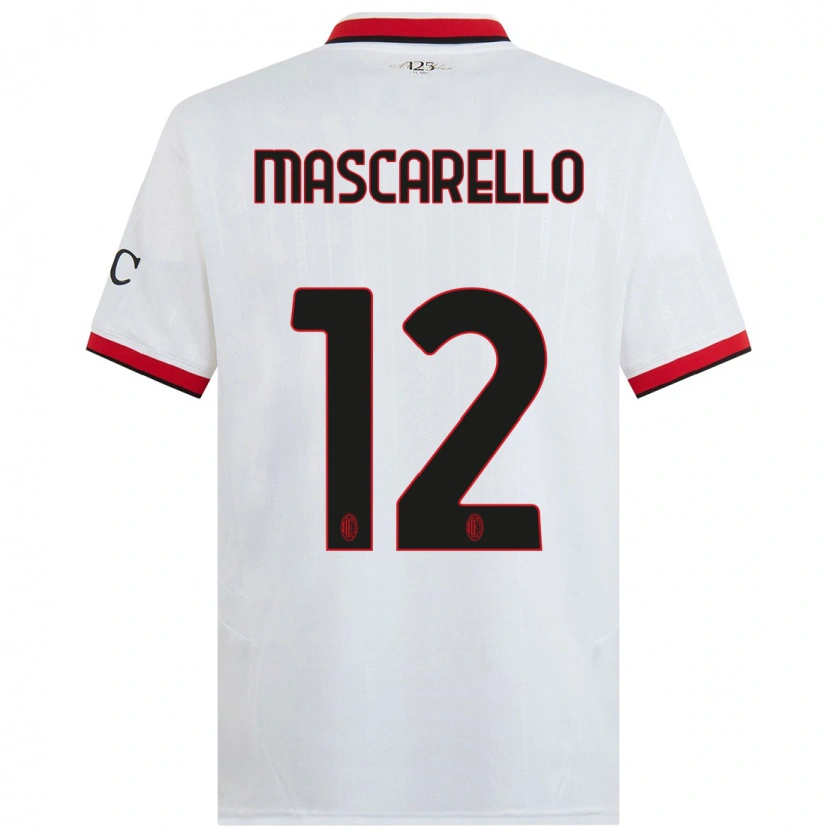 Danxen Dames Marta Mascarello #12 Wit Zwart Rood Uitshirt Uittenue 2024/25 T-Shirt