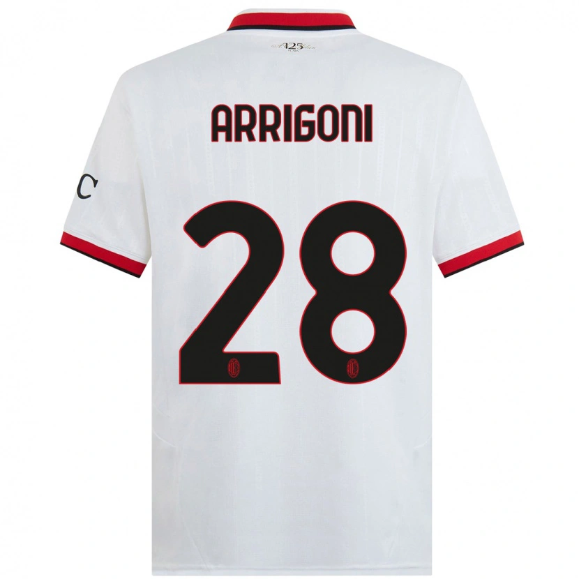 Danxen Dames Giorgia Arrigoni #28 Wit Zwart Rood Uitshirt Uittenue 2024/25 T-Shirt