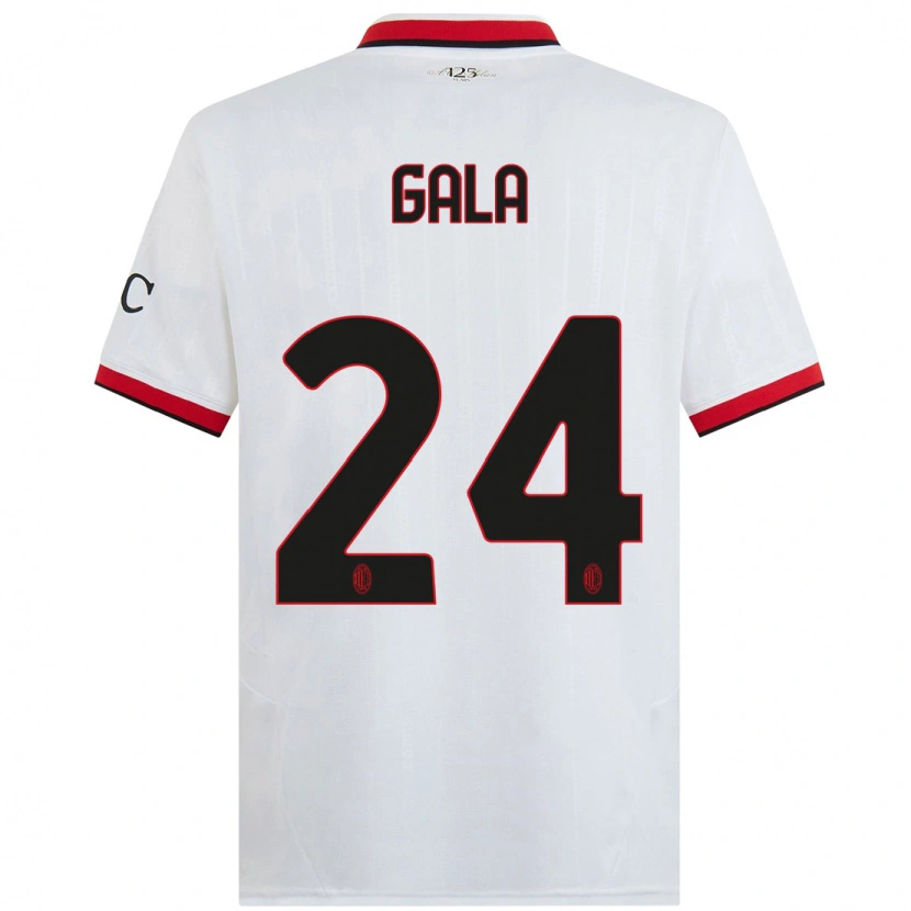 Danxen Dames Antonio Gala #24 Wit Zwart Rood Uitshirt Uittenue 2024/25 T-Shirt