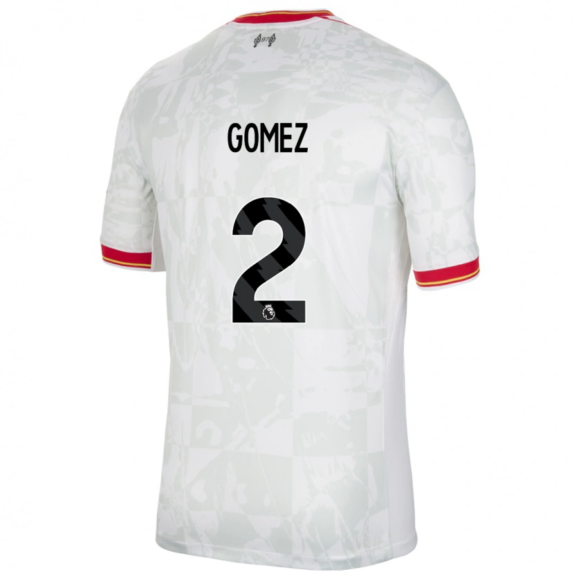 Danxen Dames Joe Gomez #2 Wit Rood Zwart Thuisshirt Derde Tenue 2024/25 T-Shirt