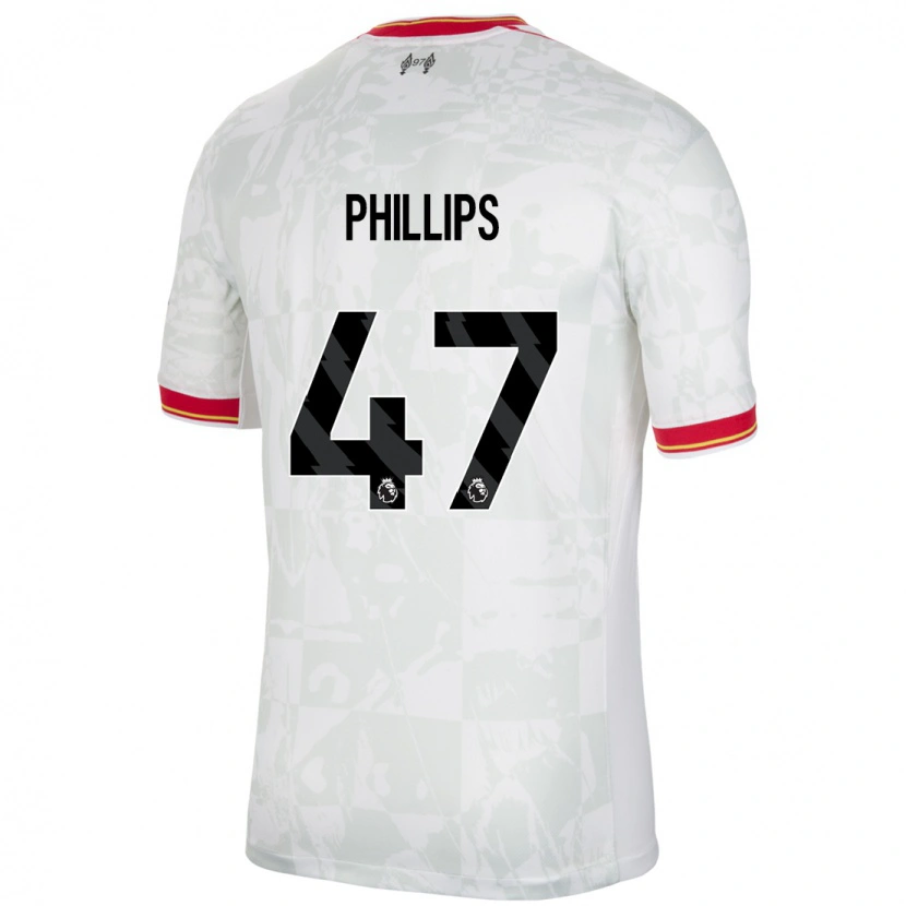 Danxen Dames Nathaniel Phillips #47 Wit Rood Zwart Thuisshirt Derde Tenue 2024/25 T-Shirt