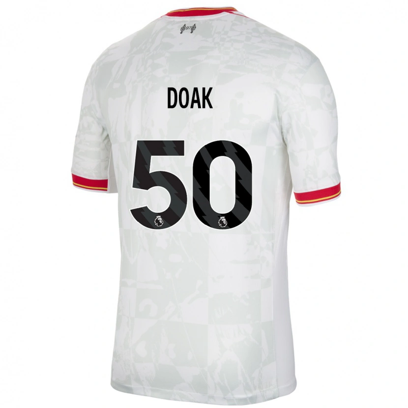 Danxen Dames Ben Doak #50 Wit Rood Zwart Thuisshirt Derde Tenue 2024/25 T-Shirt