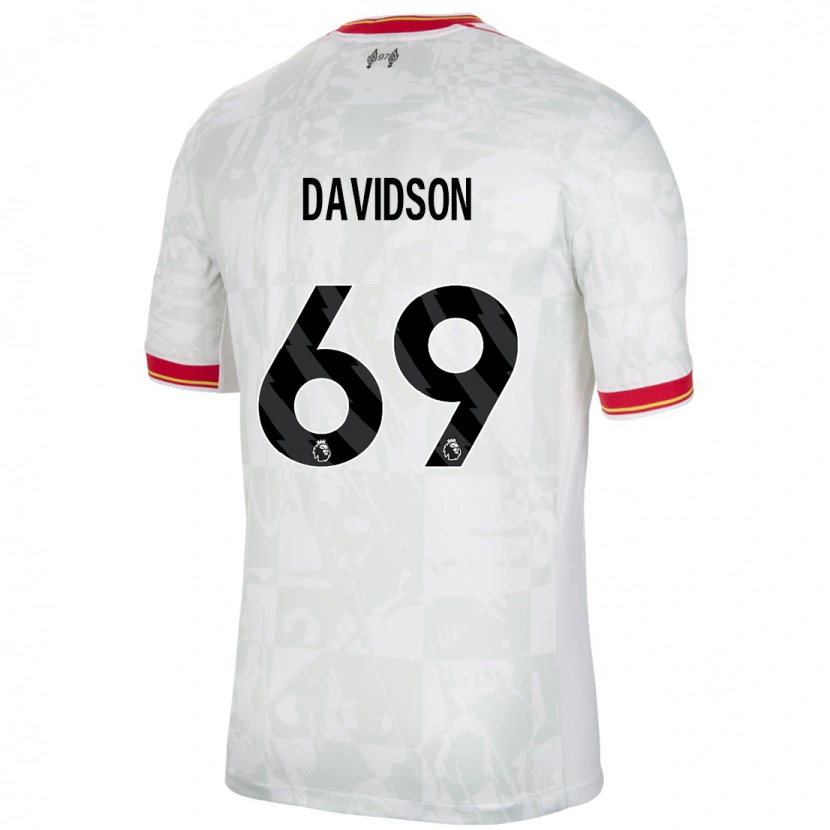 Danxen Dames Josh Davidson #69 Wit Rood Zwart Thuisshirt Derde Tenue 2024/25 T-Shirt