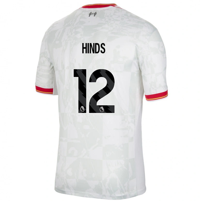 Danxen Dames Taylor Hinds #12 Wit Rood Zwart Thuisshirt Derde Tenue 2024/25 T-Shirt