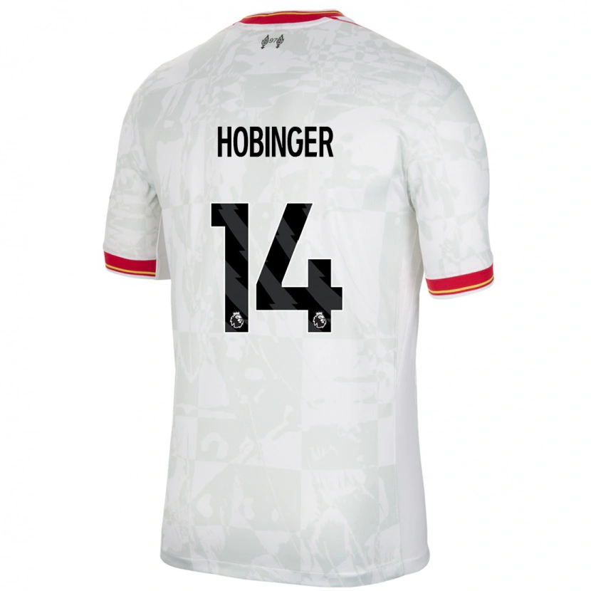 Danxen Dames Marie Höbinger #14 Wit Rood Zwart Thuisshirt Derde Tenue 2024/25 T-Shirt