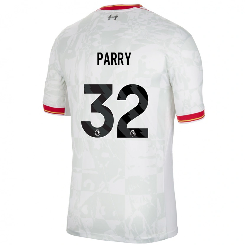 Danxen Dames Lucy Parry #32 Wit Rood Zwart Thuisshirt Derde Tenue 2024/25 T-Shirt