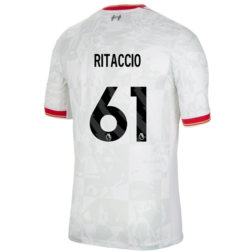 Danxen Dames Matteo Ritaccio #61 Wit Rood Zwart Thuisshirt Derde Tenue 2024/25 T-Shirt