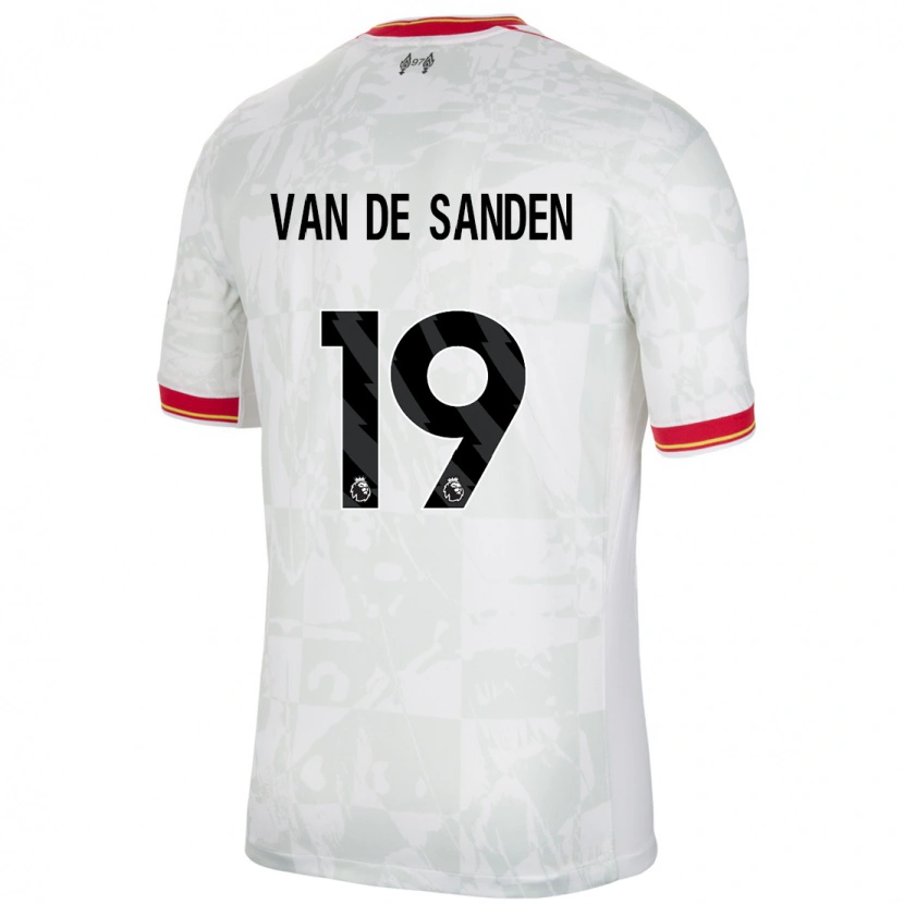 Danxen Dames Shanice Van De Sanden #19 Wit Rood Zwart Thuisshirt Derde Tenue 2024/25 T-Shirt