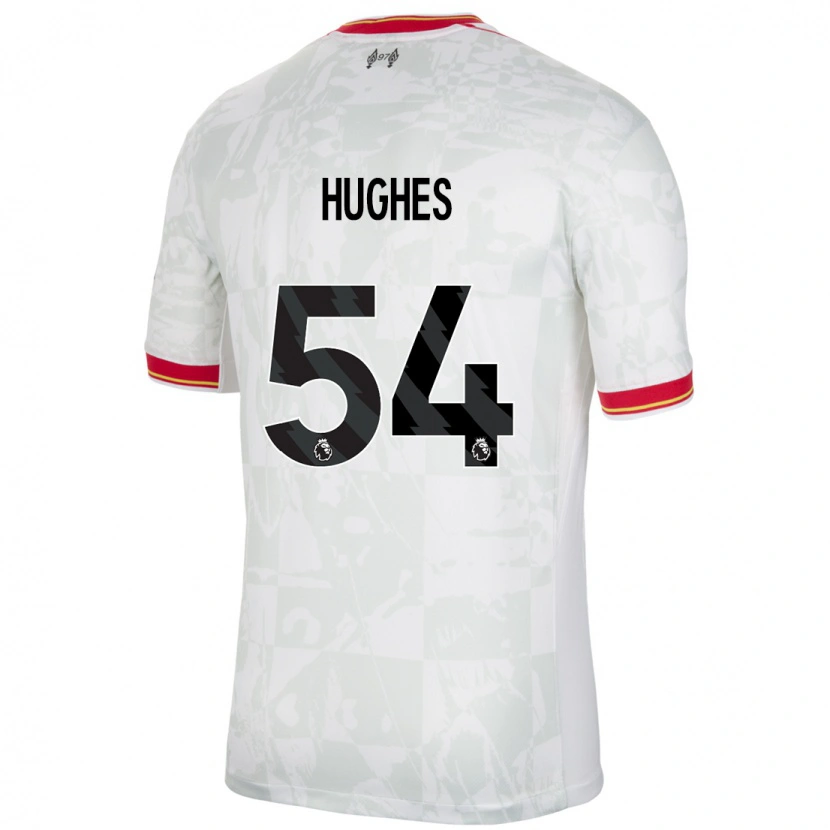 Danxen Dames Liam Hughes #54 Wit Rood Zwart Thuisshirt Derde Tenue 2024/25 T-Shirt