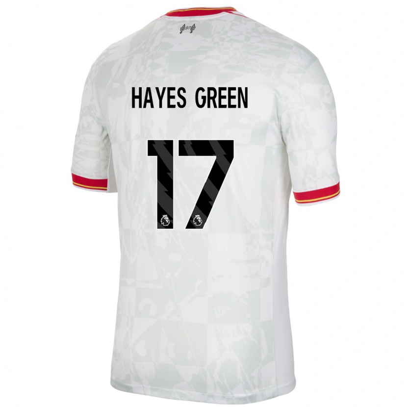 Danxen Dames Charlie Hayes-Green #17 Wit Rood Zwart Thuisshirt Derde Tenue 2024/25 T-Shirt