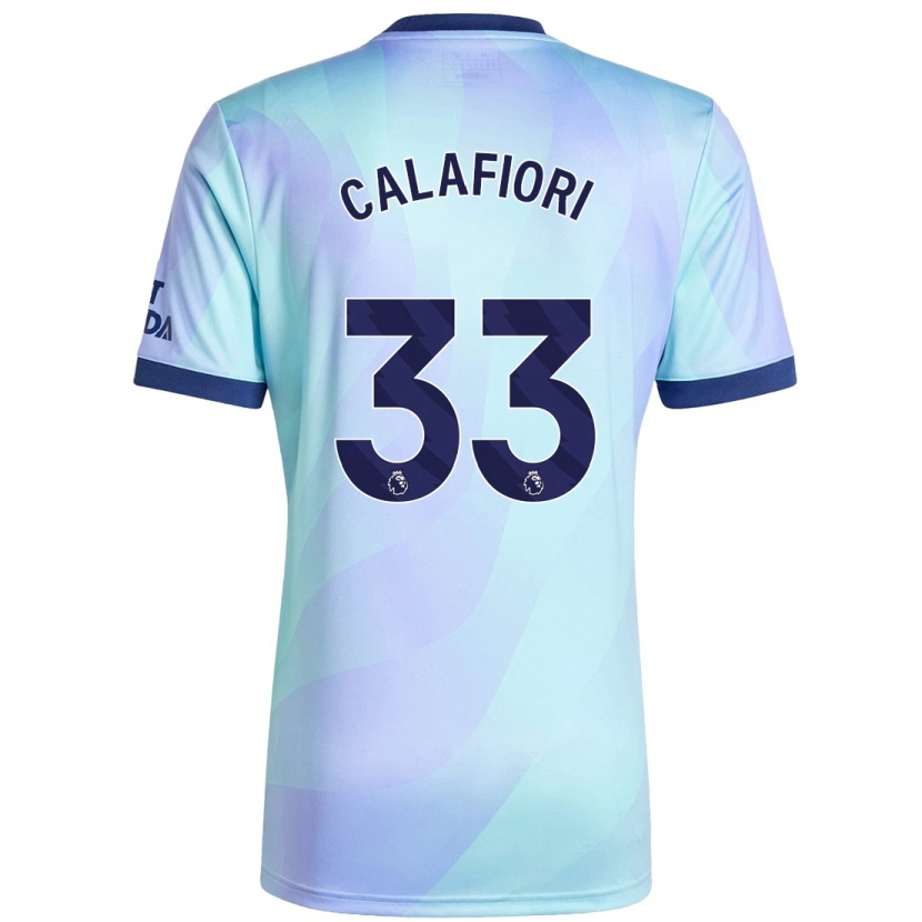 Danxen Dames Riccardo Calafiori #33 Aqua Thuisshirt Derde Tenue 2024/25 T-Shirt