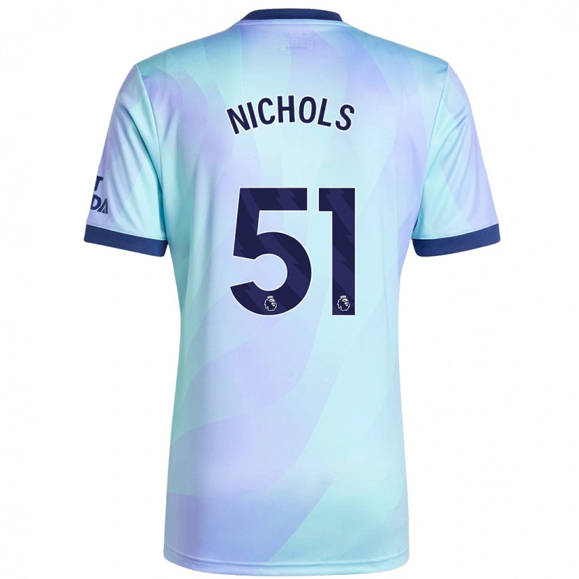 Danxen Dames Josh Nichols #51 Aqua Thuisshirt Derde Tenue 2024/25 T-Shirt