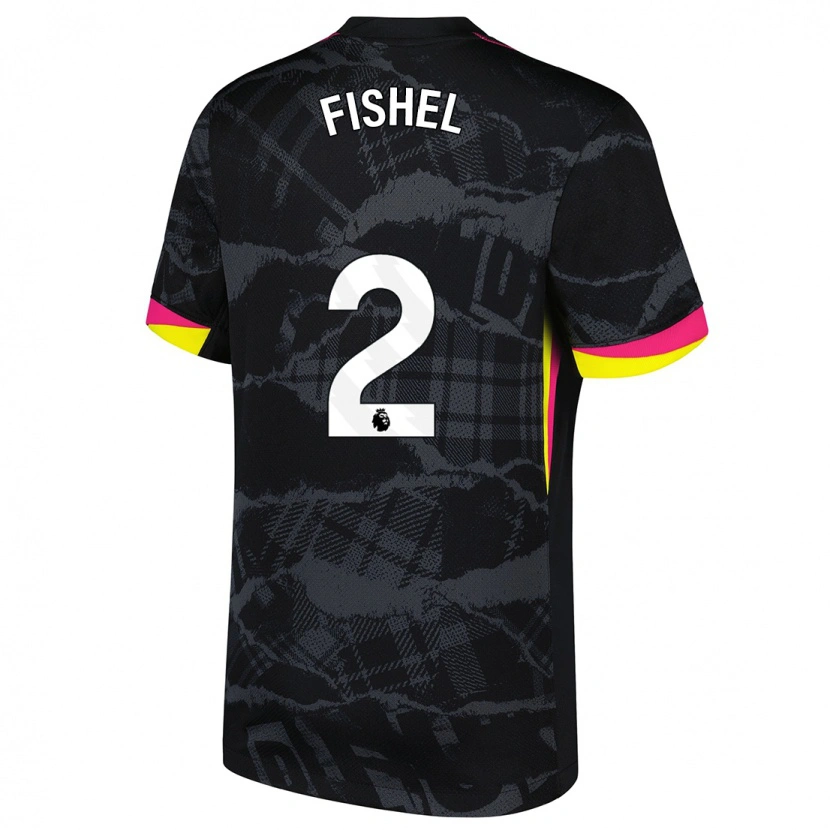 Danxen Dames Mia Fishel #2 Zwartroze Thuisshirt Derde Tenue 2024/25 T-Shirt