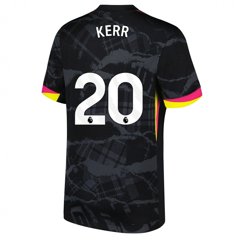 Danxen Dames Sam Kerr #20 Zwartroze Thuisshirt Derde Tenue 2024/25 T-Shirt