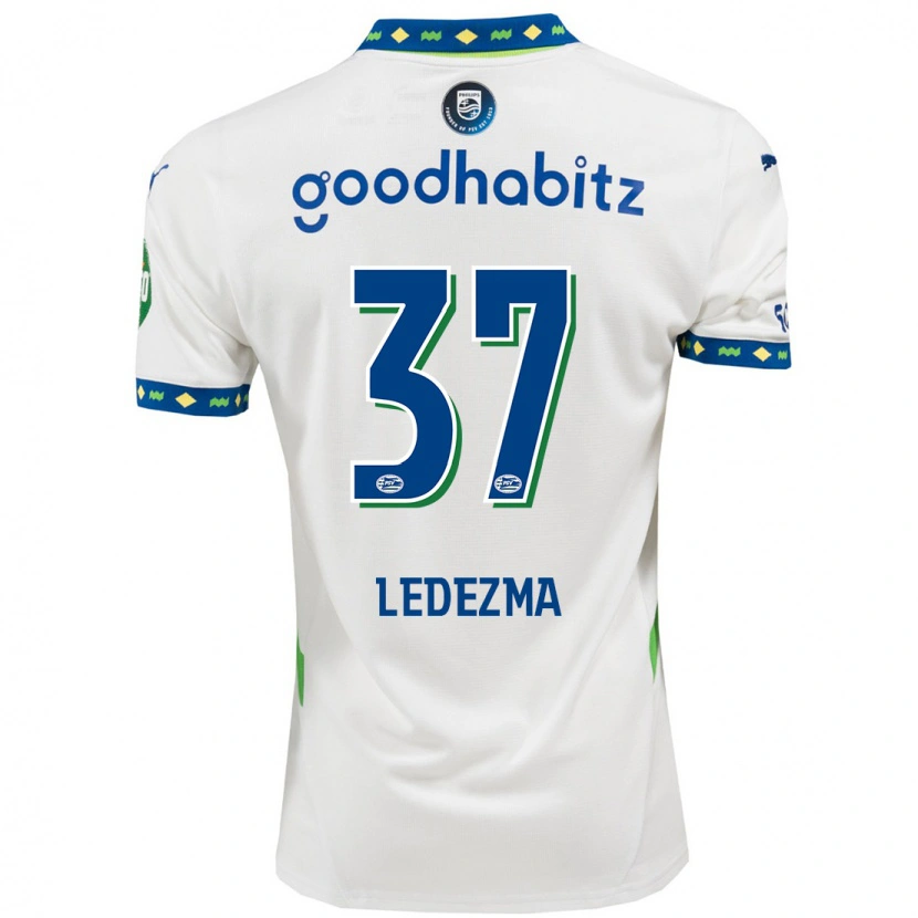 Danxen Dames Richard Ledezma #37 Wit Donkerblauw Thuisshirt Derde Tenue 2024/25 T-Shirt