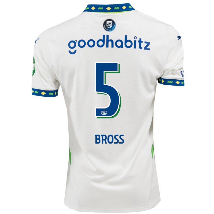 Danxen Dames Melanie Bross #5 Wit Donkerblauw Thuisshirt Derde Tenue 2024/25 T-Shirt