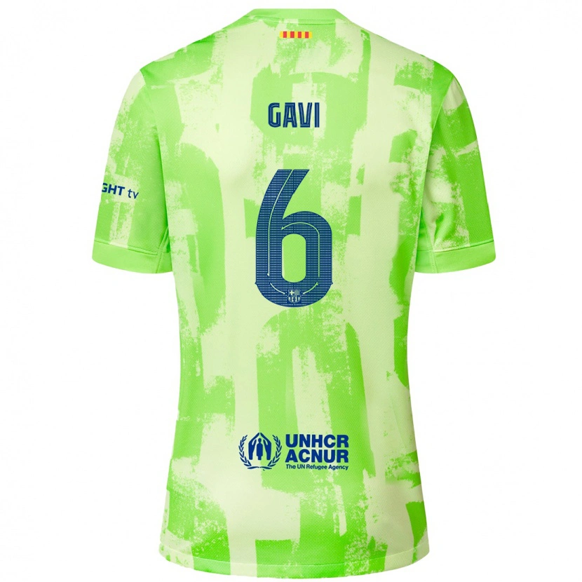 Danxen Dames Gavi #6 Limoen Thuisshirt Derde Tenue 2024/25 T-Shirt