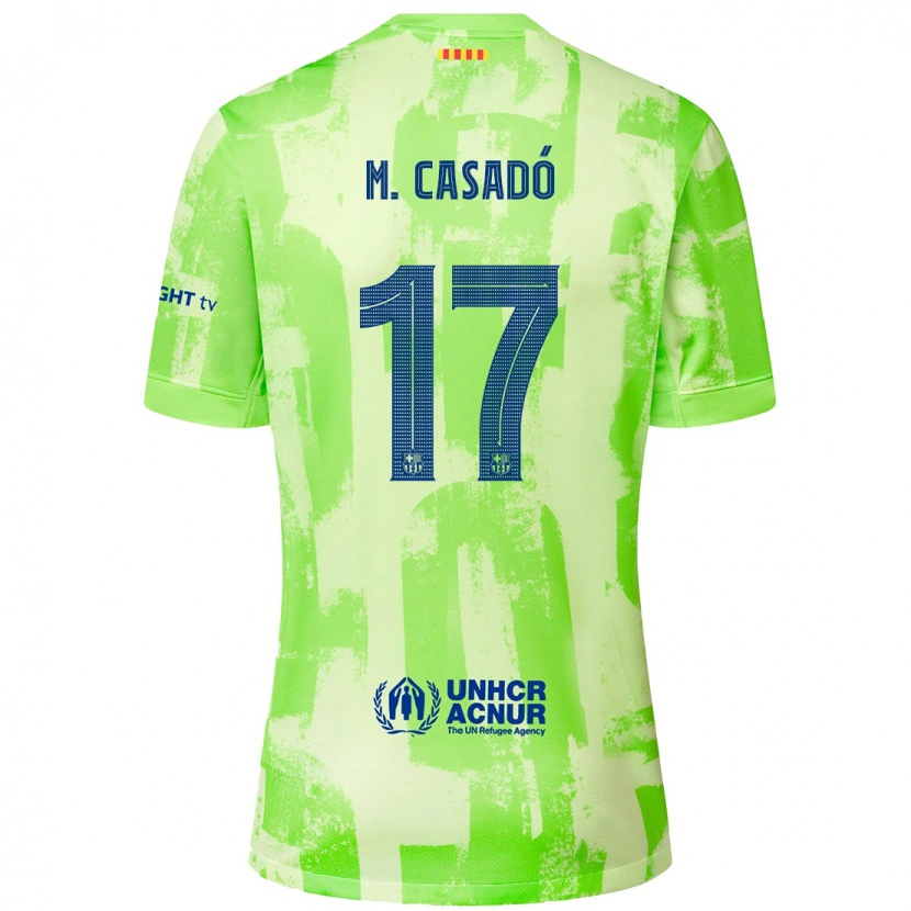 Danxen Dames Marc Casadó #17 Limoen Thuisshirt Derde Tenue 2024/25 T-Shirt
