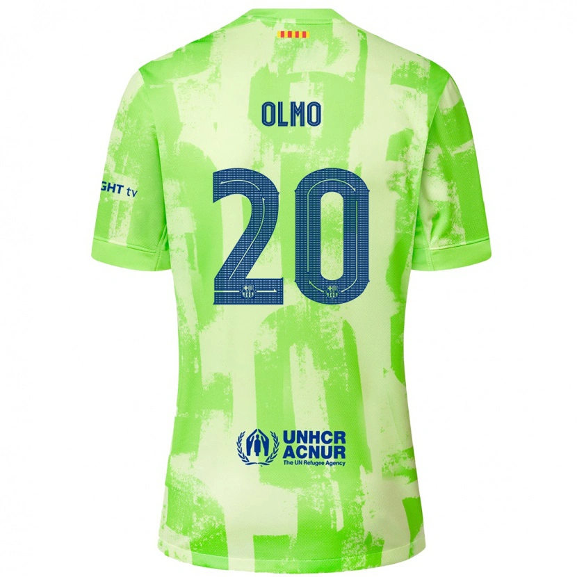 Danxen Dames Dani Olmo #20 Limoen Thuisshirt Derde Tenue 2024/25 T-Shirt