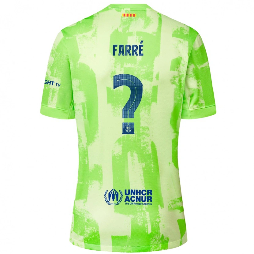 Danxen Dames Landry Farré #0 Limoen Thuisshirt Derde Tenue 2024/25 T-Shirt