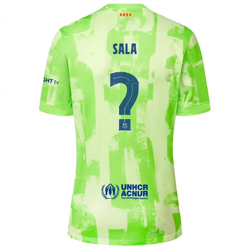 Danxen Dames Gerard Sala #0 Limoen Thuisshirt Derde Tenue 2024/25 T-Shirt
