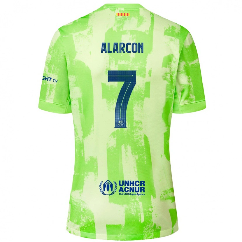 Danxen Dames Ángel Alarcón #7 Limoen Thuisshirt Derde Tenue 2024/25 T-Shirt
