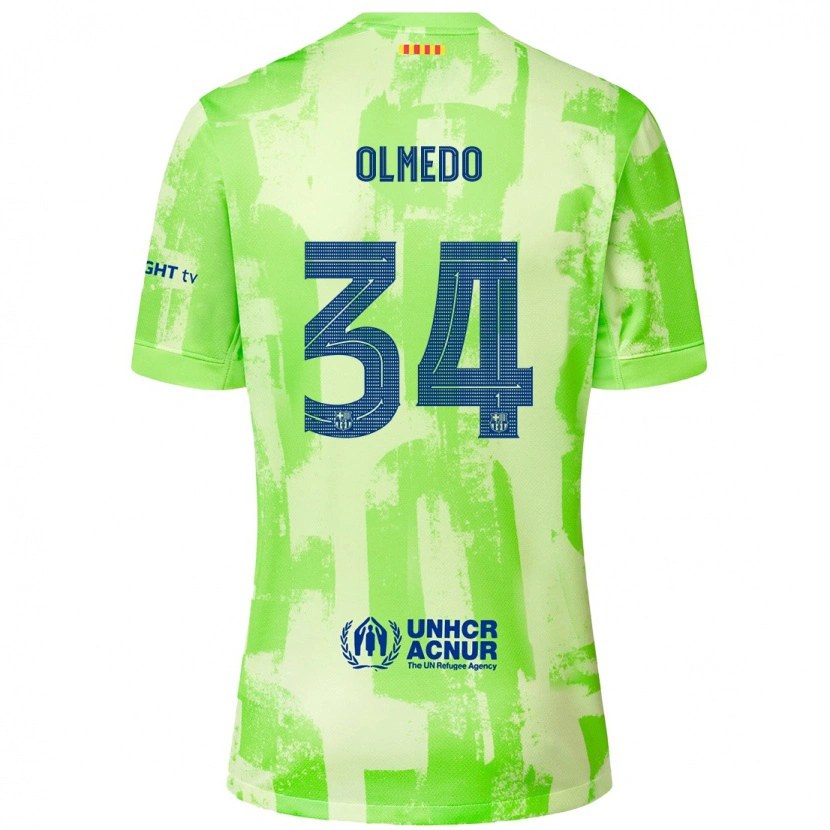 Danxen Dames Alexis Olmedo #34 Limoen Thuisshirt Derde Tenue 2024/25 T-Shirt