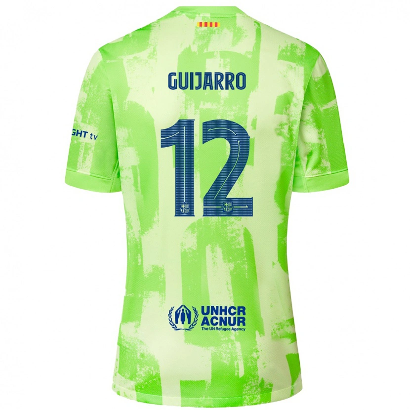 Danxen Dames Patricia Guijarro #12 Limoen Thuisshirt Derde Tenue 2024/25 T-Shirt