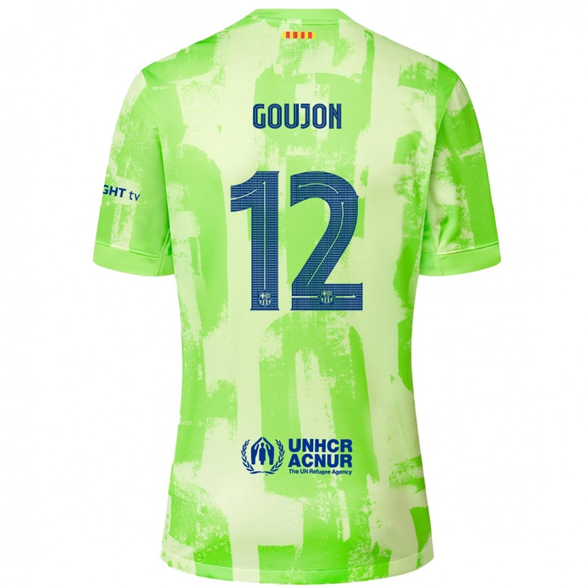 Danxen Dames Iker Goujón #12 Limoen Thuisshirt Derde Tenue 2024/25 T-Shirt