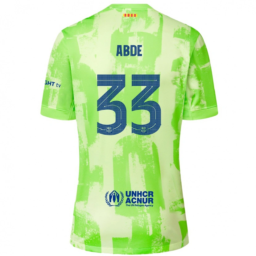Danxen Dames Ez Abde #33 Limoen Thuisshirt Derde Tenue 2024/25 T-Shirt