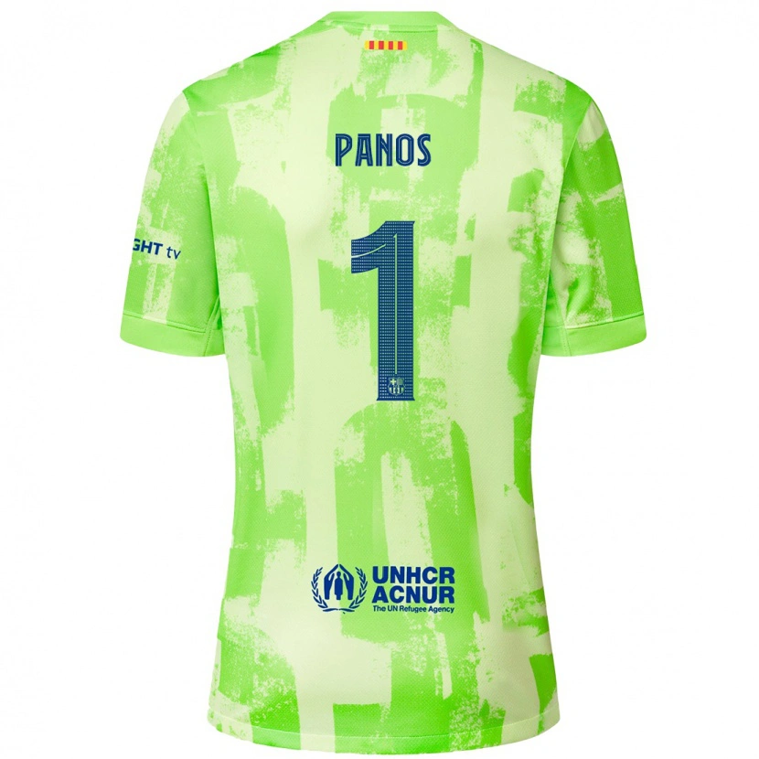 Danxen Dames Sandra Panos #1 Limoen Thuisshirt Derde Tenue 2024/25 T-Shirt