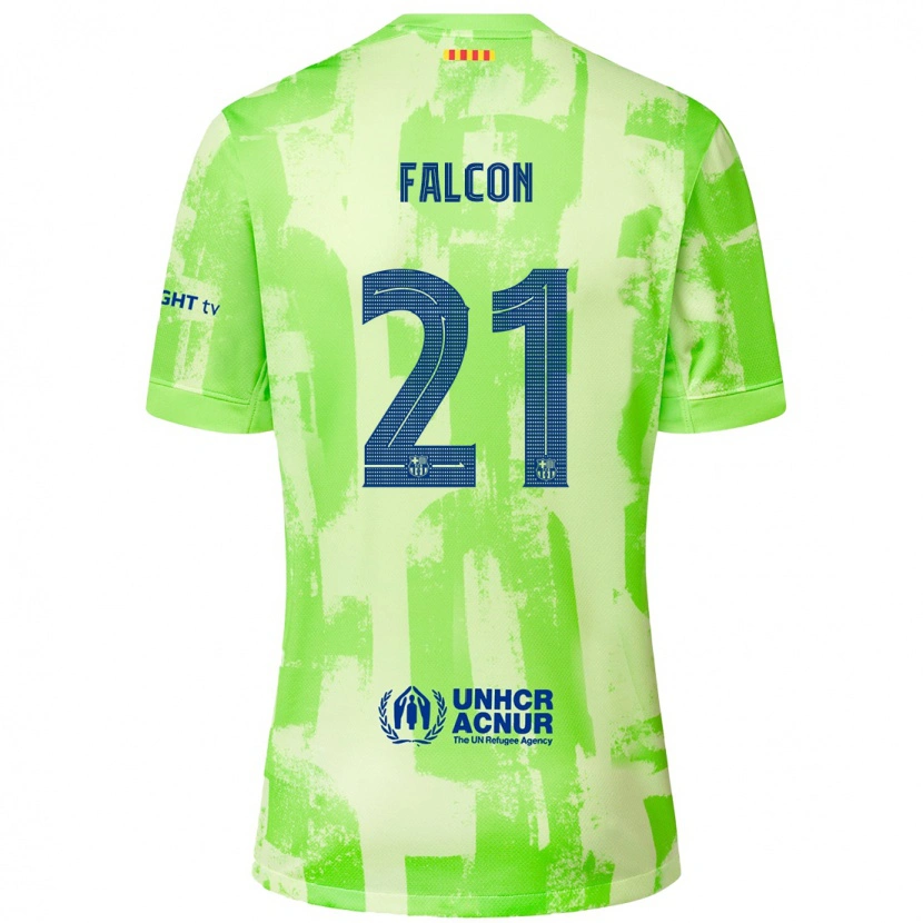 Danxen Dames Andrea Falcon #21 Limoen Thuisshirt Derde Tenue 2024/25 T-Shirt