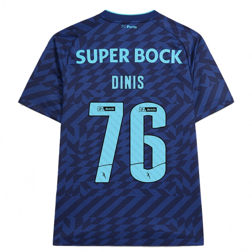 Danxen Dames Dinis #76 Marineblauw Thuisshirt Derde Tenue 2024/25 T-Shirt