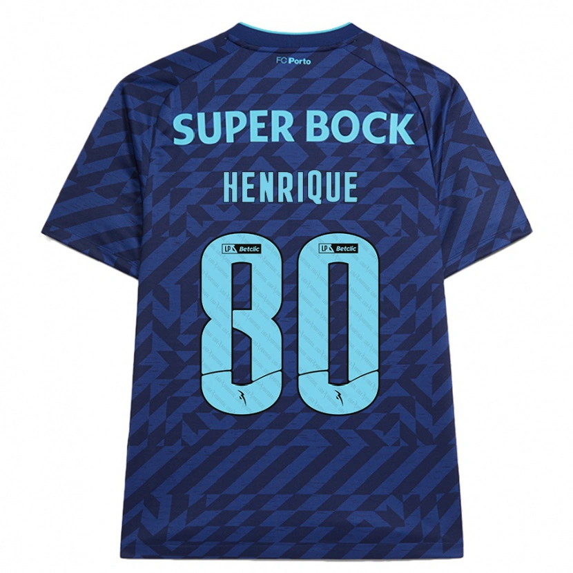 Danxen Dames Kaio Henrique #80 Marineblauw Thuisshirt Derde Tenue 2024/25 T-Shirt